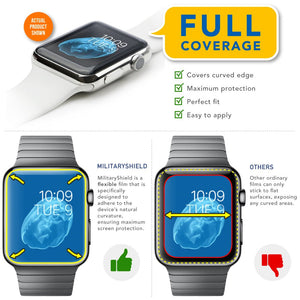 (6 Pack) ArmorSuit Screen Protector for Apple Watch 7 41mm Max Coverage Anti-Bubble HD Clear MilitaryShield Film
