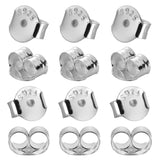 Hollosport S925 Sterling Silver Earring Backs Replacements for Posts, 12Pcs/6Pairs Pierced Earring Backings Secure for Studs, Hy