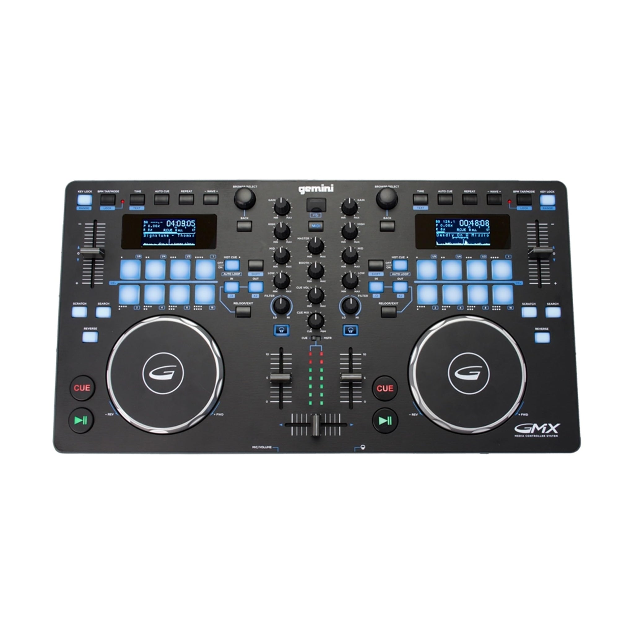 Gemini Sound Gmx Stand Alone Professional Audio Dj Multi-Format Usb, Mp3, Wav And Dj Software Compatible Media Controller System