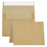 Blank Cards and Envelopes 5x7,50 Pack Brown Kraft Envelopes with Kraft Cards for All Occasions,Invitations Thank You Blank Cards
