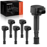 A-Premium 6PCS Ignition Coil Packs Compatible with Acura, Honda & Saturn Vehicles - V6 3.5L 3.7L - MDX 2001-2009, Accord 2004-20