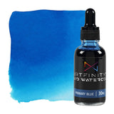 Artfinity Liquid Watercolor Paint 30 ml Bottle, Primary Blue - Vibrant Dye-Based Liquid Watercolor w/Glass Pipette, Fast-Drying,