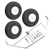 1 Set Aluminum Main Landing Gear Wheel Kit Rc Airplane Cessna 182 Parts Replacement 40 Size Arf Pnp