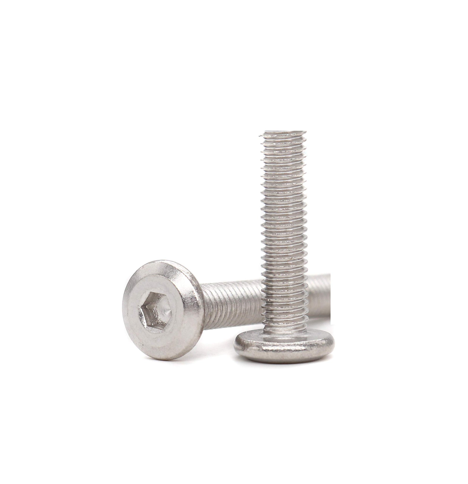 binifiMux 20pcs M6 x 15mm Flat Head Socket Cap Allen Bolts Rivet Screws Connecting for Furniture 304 Stainless Steel