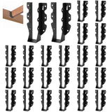 2x8 Joist Hangers, 24 Pcs Hurricane Ties for Rafters Tie Brackets, Black Powder Coating Joist Brackets for Ceiling Joists and Fl