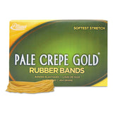 Alliance(R) Pale Crepe Gold Rubber Bands In 1 Lb. Box, #19 3 1/2in. x 1/16in., Box Of 1890