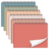 6 Pack 8.3inch x 5.8inch Top Spiral Legal Pads College Ruled Small Notebooks