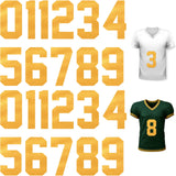 Zonon 22 Pieces Iron on Numbers T Shirt Heat Transfer 0 to 9 Jersey Numbers for Team Uniform Sports(Gold,8 Inch)