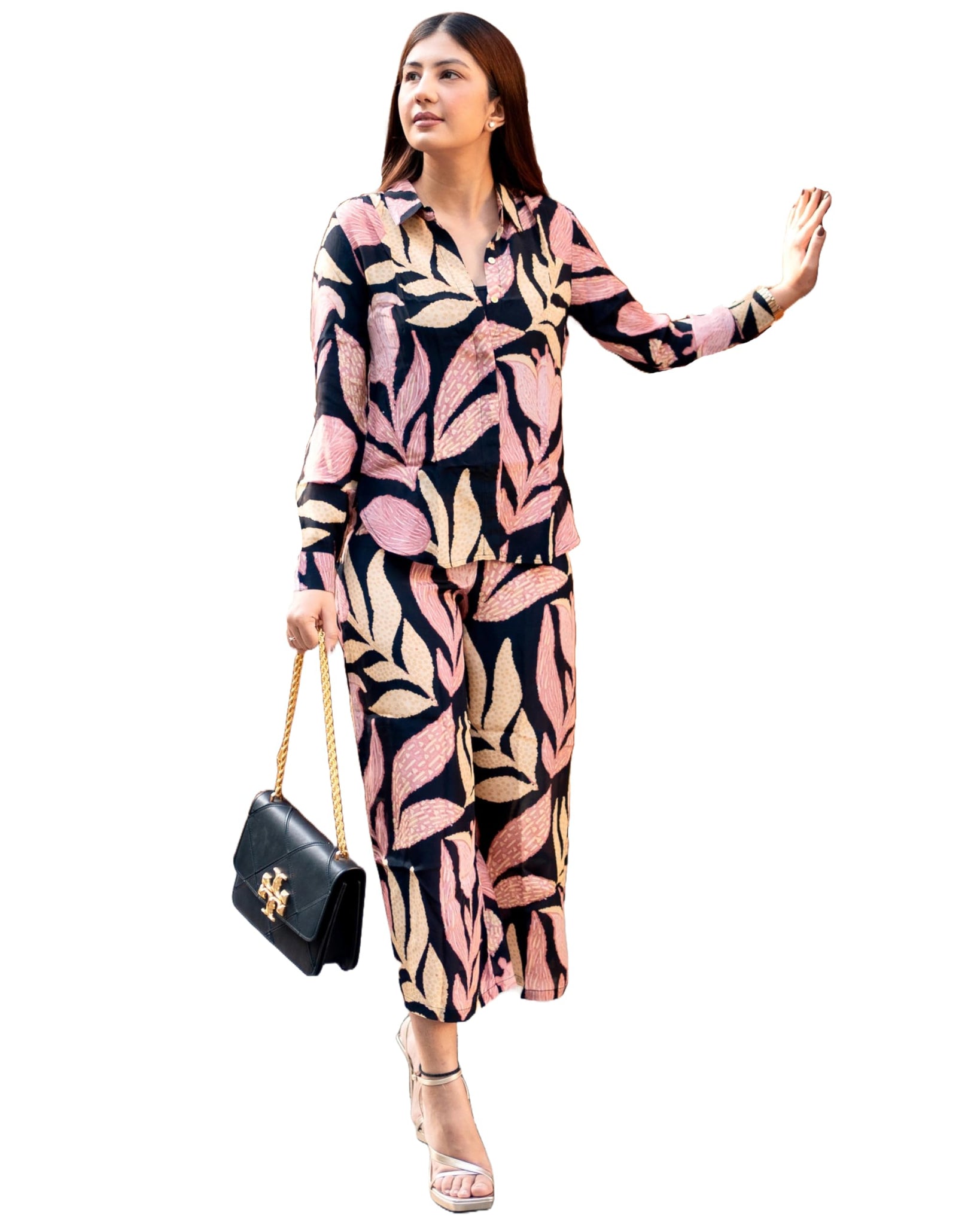 Anni Designer Women'S Cotton Blend Printed Ethnic Co-Ord Set (Badima Black-Nw_S_Black_Small),Black,S