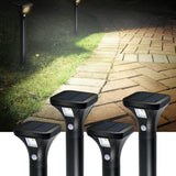 AURAXY Solar Outdoor Lights with Motion Sensor - Waterproof LED Pathway Lights for Yard, Garden, Walkway, Driveway - Auto On/Off