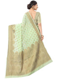 Sugathari Womens Banarasi Saree Pure Kanjivaram Silk Saree Soft New Ladies 2023 Design Wear Pattu Sarees Latest Cotton Party Sari Collections With Blouse Piece For Wedding Sadi (Sam Pari-105 Rama)