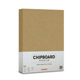 25 Sheets of Chipboard, 30pt (Point) Medium Weight Cardboard .030 Caliper Thickness, Craft and Packing, Brown Kraft Paper Board 