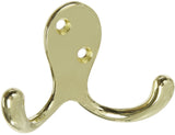 NATIONAL MFG/SPECTRUM BRANDS HHI Polished Brass National Hardware N830151 Double Prong Robe Hook, No Size