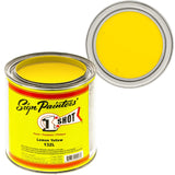 1 Shot Lettering Enamel Paint, Professional Pinstriping and Lettering Paint 8 OUNCE CAN- 1/2 PINT 132L/8Z (132L- Lemon Yellow)