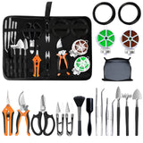 Bonsai Tools Set, 20 Pcs Gardening Succulent Tree Indoor Beginner Tool Kit, Include 262 Feet Bonsai Wire, 29.5x29.5 Plant Repott