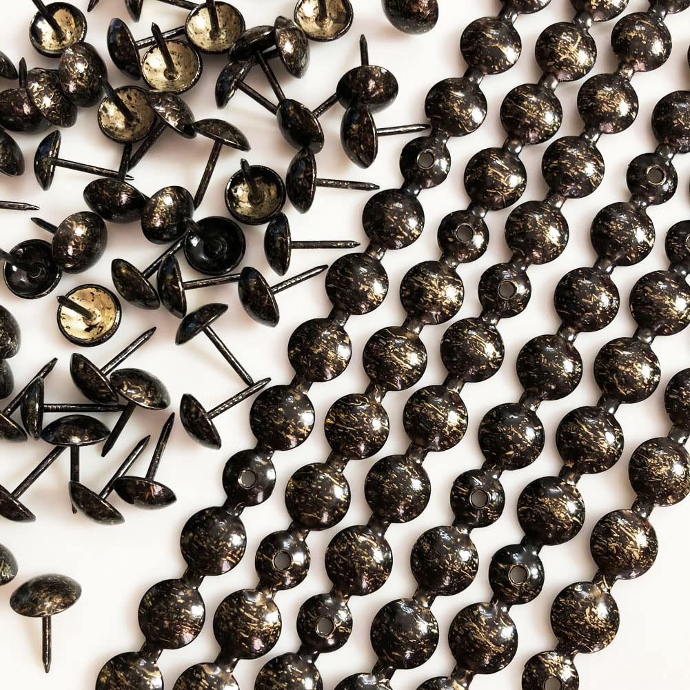 10 Meters: Nickel/Brass/Bronze Plated Decorative Nail Strips/Nailing Tapes,Sofa Tacks,Upholstery Tacks,DIY Furniture Accessory (