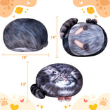 Achwishap Cat Plush,Soft Cat Stuffed Animals,Kawaii Steppe Cat Plush Toys,Cute Plushies Cat Body Pillow,Kitten Stuffed Animal Hu