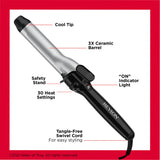 Revlon Perfect Heat Triple Ceramic Curling Iron | For Silky Smooth Tousled Curls (1-1/4 In)