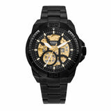 Fossil Bronson Analog Black Dial Men'S Watch-Me3217 Stainless Steel, Black Strap