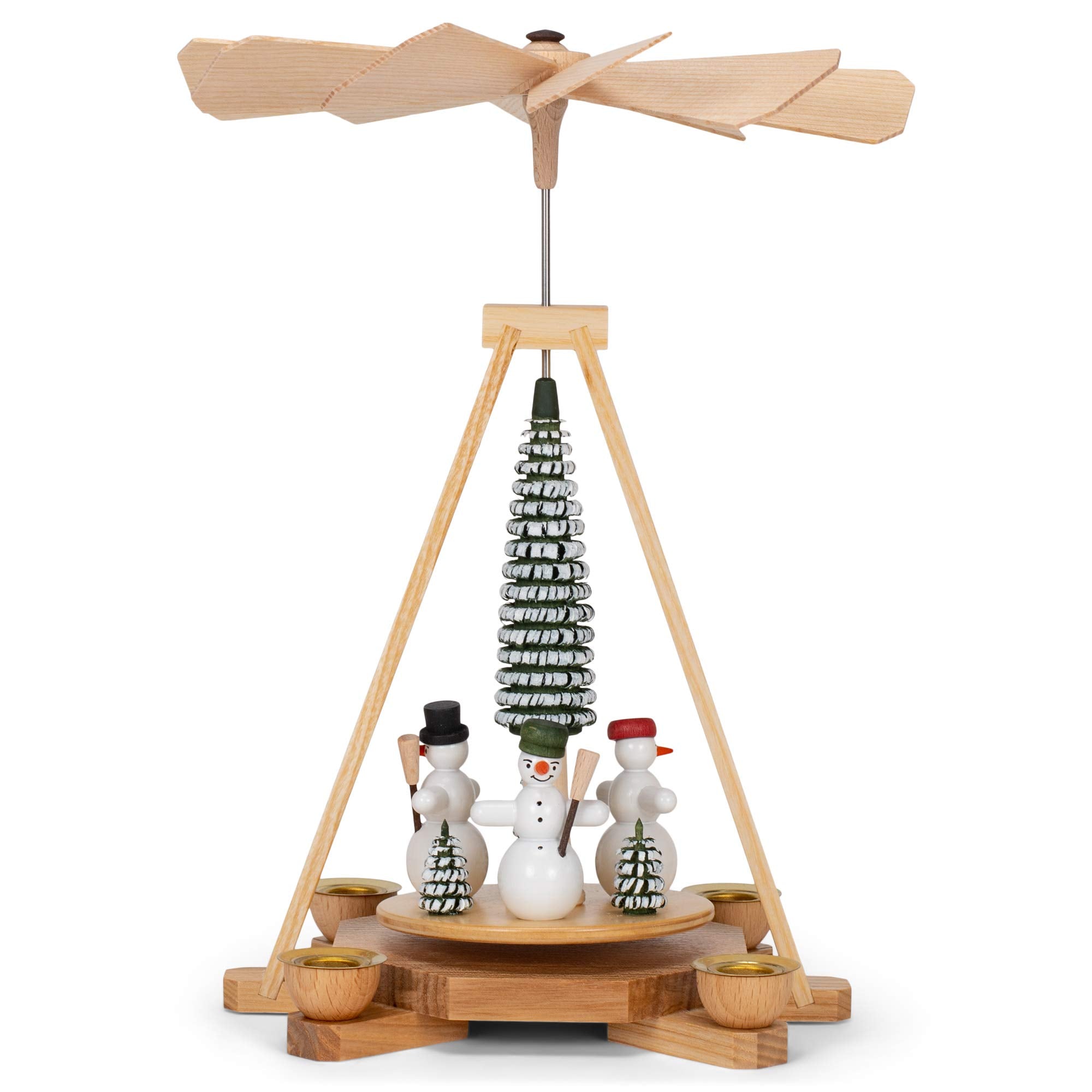 Alexander Taron Dregeno Decorative Snowmen Pyramid - 9.85' H X 7.7' W X 7.7' D