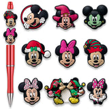 Garetheora 9Pcs Cartoon Focal Beads for Pens, Cute Silicone Focal Beads for Making DIY Bead Pens Keychain Jewelry (D)