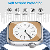 UniqueMe 8 Pack for Apple Watch Screen Protector 41mm, Apple Watch Series 9/8/7 Screen Protector [Upgrade Flexible Film] Anti-Sc