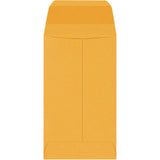 Paper Envelopes, 2 1/2 x 4 1/4With Gummed Flaps, Kraft, For Coins, Small Parts and Documents, Home or Office Use, Case of 5000