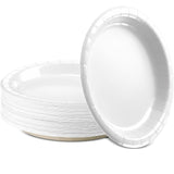 Amcrate Paper Dinner Plates White, 8 1/2 Inches Paper Plates Disposable, Strong and Sturdy Disposable Plates for Party, Dinner, 