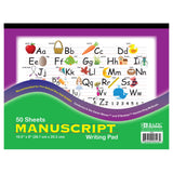 BAZIC 50 Count 10.5 X 8 Manuscript Writing Pad