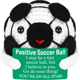 Positive Soccer Birthday Gifts for Men, Handmade Crochet Self-Care Gifts for Women, Inspirational Gift for Friends, Coworker, Cu