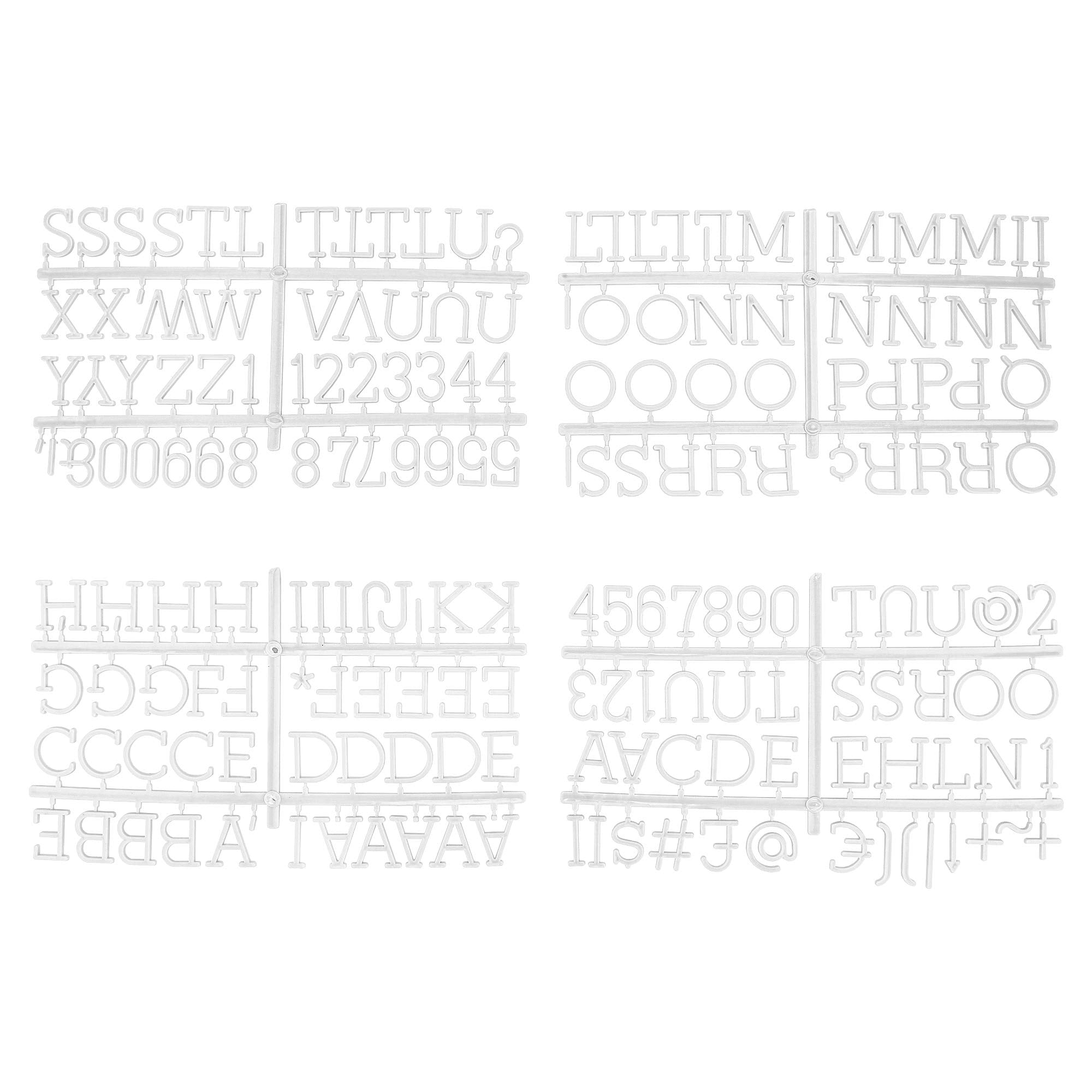 1 Inch Letters for Flet Letter Board,188 Pieces Including Letters, Numbers & Symbols for Changeable Plstic Letter Board by Veska