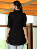 Libas Women'S Viscose Rayon A-Line Kurtis (58221_Black Black M