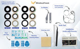 2X Set/6 PCS Back Rear Camera Lens Glass Replacement Kit with Adhesive Pre-Installed Fit for iPhone 13 Pro / 13 Pro Max + Repair