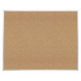 Ghent 48.5 x 96.5 Aluminum Frame Natural Cork Bulletin Board, Made in the USA