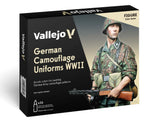 Vallejo - German Camouflage Uniforms WWII Acrylic Paint Set | Model Color | Figure Color Series Historical Miniature Kit to Achi