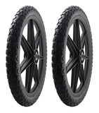 Marathon 2 PACK-92010-Flat Free Replacement Tire Assembly for Rubbermaid Big Wheel Carts-20, 2 PACK, Black