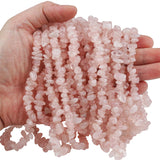 favoramulet 5-8mm Rose Quartz Tumbled Stone Chip Beads for Jewelry Making, Irregular Shaped Healing Crystal Loose Bead Supply, P