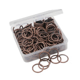 Auvoau 100Pcs Open Jump Rings 18mm Red Copper Jewelry Connectors for Jewelry Findings Making Supplies,Bracelets,Keychain,Necklac