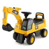 Costzon Ride on Excavator, Licensed Caterpillar Kids Excavator Digger w/Rotatable Digging Bucket, Drivers Cab, Under-seat Storag