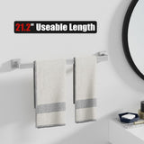 15-Piece Brushed Nickel Bathroom Accessories Set - 23.6 Towel Bar, Towel Ring, Toilet Paper Holder & Hooks, Wall Mounted Bathr
