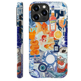 Generic Compatible with for iPhone 16 Pro Max,Fish European Collage Blue Phone Case for Girl Women Boy Men,Scratch Resistant Sho