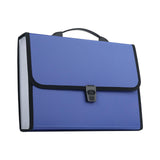 Ujeavette A4 Expandable File Folder With Snap Closure Paperwork Folder For Office Work Blue