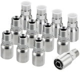 Racewill 12 Pack NPTF Hydraulic Hose Fittings, 3/4 I.D. Hose x 3/4 NPTF Male with Protection Cover Hydraulic Hose End Crimp Fitt