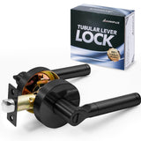 ANNFUZ Round Privacy Keyless Door Handle with Turing-Thumb Locking,Interior Door Lever Without Key,Heavy Duty Reversible Door Kn