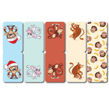 woopme Set of 5 Magnetic Monkeys Funny Bookmark for Book Lovers Readers Students Gift Magnetic Page Clips Folding