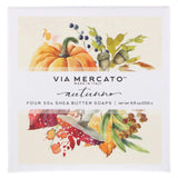 Via Mercato Natale Shea Butter Soap Boutique Luxury Gift Box (Set Of 4, 50G Each) - Autunno
