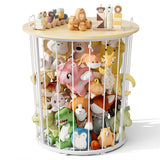 BBLIKE Large Stuffed Animal Storage End Table - Sturdy Metal Kids Toy Storage Bin, Stuffed Zoo Animal Holder for Bedroom, Living