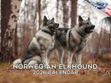 2025 2026 Norwegian Elkhound Calendar - Dog Breed Monthly Wall Calendar - 12 x 18 Open - Thick No-Bleed Paper - Giftable - Acade