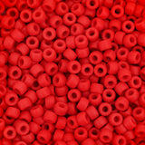 AUREHEN 300PCs Silicone Pony Beads for Hair Braiding, Red Colors 6 * 9mm Soft Kandi Foca Beads for Bracelet Making, Pens, DIY Cr