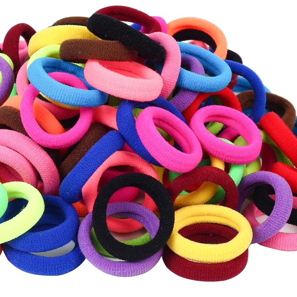 120 Pcs Baby Hair Ties,??otton Toddler Hair Ties for Girls and Kids,??ulticolor Small Seamless Hair Bands Elastic Ponytail Holde